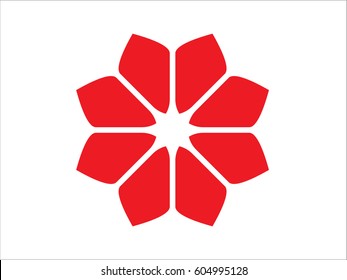 flower logo, icon, vector illustration eps10