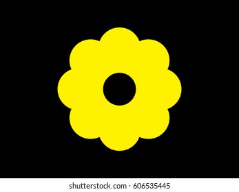flower logo, icon, vector illustration eps10