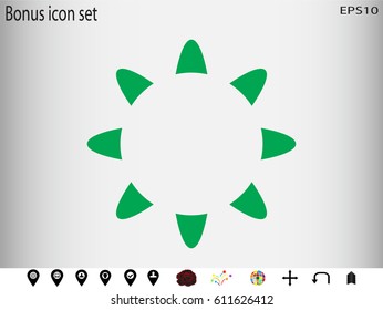 flower logo, icon, vector illustration eps10