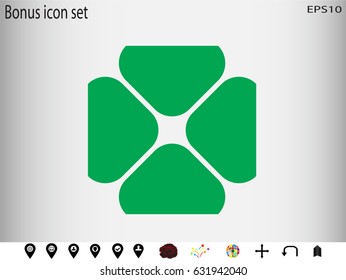 flower logo, icon, vector illustration eps10