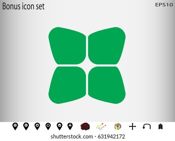 flower logo, icon, vector illustration eps10