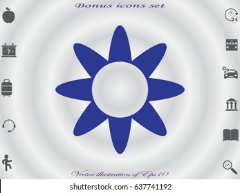 flower logo, icon, vector illustration eps10