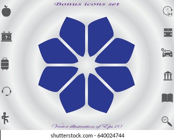 flower logo, icon, vector illustration eps10