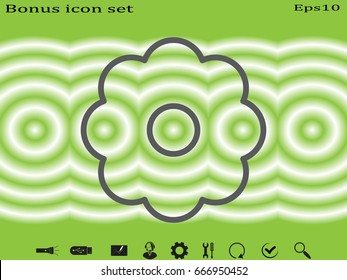 flower logo, icon, vector illustration eps10