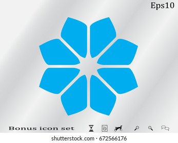 flower logo, icon, vector illustration eps10