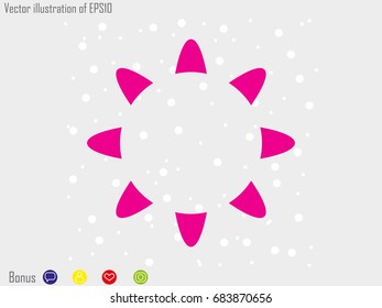 flower logo, icon, vector illustration eps10