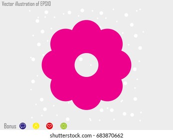 flower logo, icon, vector illustration eps10