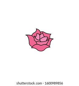 Flower logo icon vector isolated.