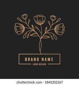 Blumenlogo Symbol Vektorvorlage.