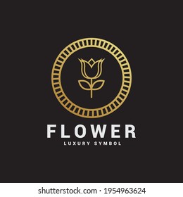 Flower logo icon vector template.