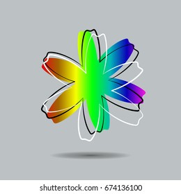 Flower logo illustration