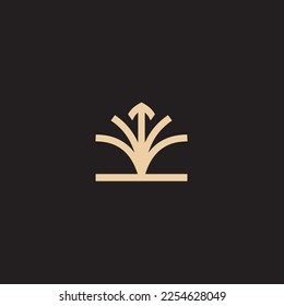 flower logo illustration. Floral wreaths. Botanical floral emblem with typography on black background