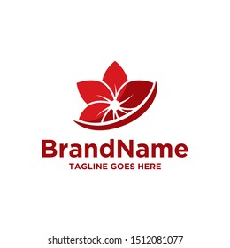 Flower logo illustration. Simple design on white background.