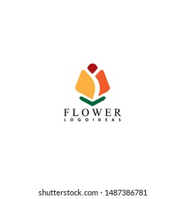 flower logo illustration in vector
