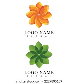 flower logo illustration vector design