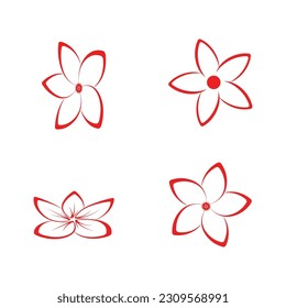 diseño vectorial de ilustración de logotipo de flores
