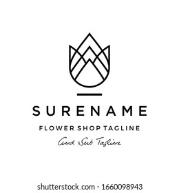 Flower logo inspiration vector icon illustration