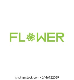 FLOWER logo letter design vector