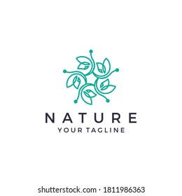 logotipo de flor con estilo de línea. El logotipo puede utilizarse para salón de belleza, spa, boutique.