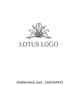 Logotipo de flor, plantilla de diseño del logotipo de Lotus Flower, formato vectorial basado en diseño, ilustración limpia y sencilla para su empresa