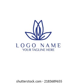 Flower logo, Lotus Flower logo design template, designed based vector format, clean and simple illustration for your company