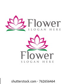 Flower logo, Lotus Flower logo design template, designed based vector format, clean and simple illustration for your company