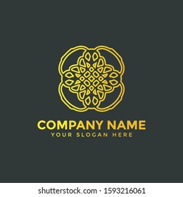 flower logo with a luxury abstract theme, perfect for decoration,logo spa,fashion,natural,nature .etc