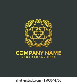 flower logo with a luxury abstract theme, perfect for decoration,logo spa,fashion,natural,nature .etc