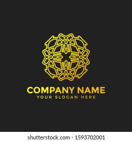 flower logo with a luxury abstract theme, perfect for decoration,logo spa,fashion,natural,nature .etc