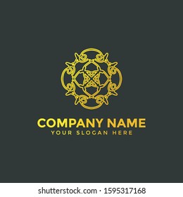 flower logo with a luxury abstract theme, perfect for SPA, fashion, brand identity and company logos
