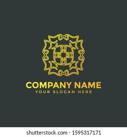 flower logo with a luxury abstract theme, perfect for SPA, fashion, brand identity and company logos