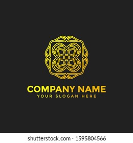 flower logo with a luxury abstract theme, perfect for SPA, fashion, brand identity and company logos