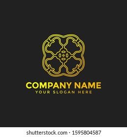 flower logo with a luxury abstract theme, perfect for SPA, fashion, brand identity and company logos