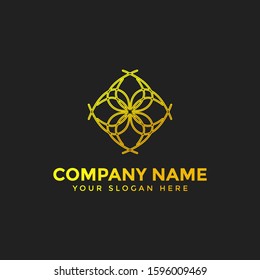 flower logo with a luxury abstract theme, perfect for SPA, fashion, brand identity and company logos