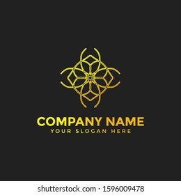 flower logo with a luxury abstract theme, perfect for SPA, fashion, brand identity and company logos