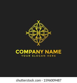 flower logo with a luxury abstract theme, perfect for SPA, fashion, brand identity and company logos
