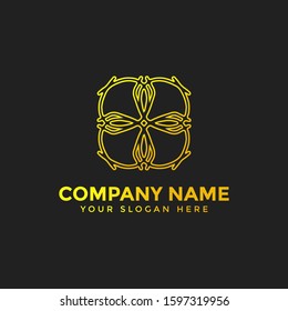 flower logo with a luxury abstract theme, perfect for SPA, fashion, brand identity and company logos