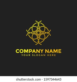 flower logo with a luxury abstract theme, perfect for SPA, fashion, brand identity and company logos