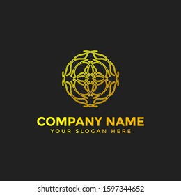 flower logo with a luxury abstract theme, perfect for SPA, fashion, brand identity and company logos