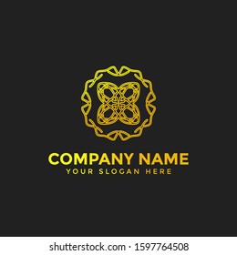 flower logo with a luxury abstract theme, perfect for SPA, fashion, brand identity and company logos
