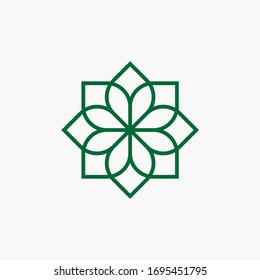 Blumenlogo, Monoline und elegante
