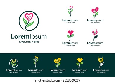 flower logo with multiple concept