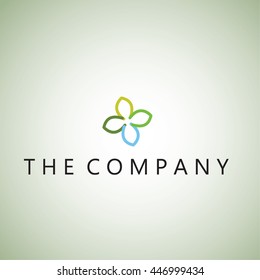 flower  logo on background