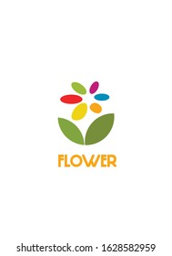 Flower logo on a white background