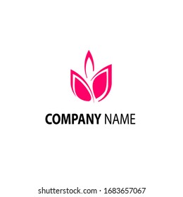 flower logo on a white background. This logo functions as a brand identity