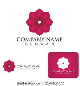 diseño de icono de vectores de adorno de logotipo de flor