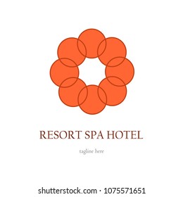 Flower Logo Resort Spa Hotel