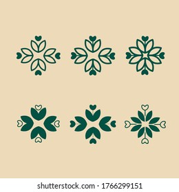 Blumenlogo-Set. Blumensymbol