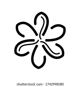 Flower logo with stamen , minimal design