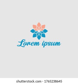Flower logo stylish shape logo design vector